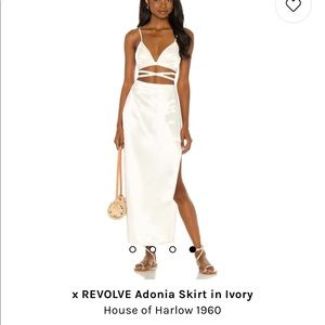 Revolve x house of Harlow 1960 - ivory skirt size small